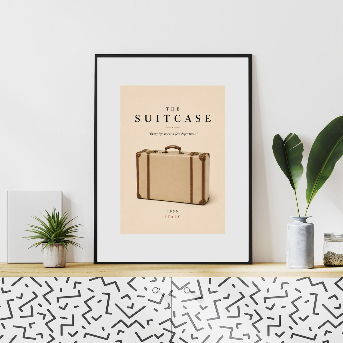 The Suitcase Poster – 1950s Vintage Travel Wall Art
