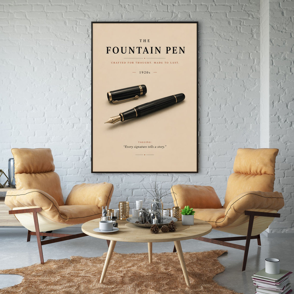 The Fountain Pen Poster – Vintage Writer's Pen Wall Art