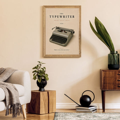 The Typewriter Poster – Vintage Typewriter Wall Art for Writers