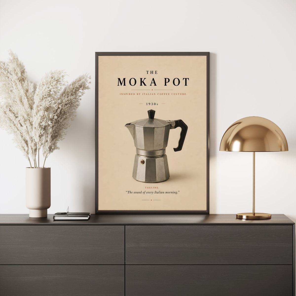 The Moka Pot Poster – Italian Coffee Kitchen Wall Art