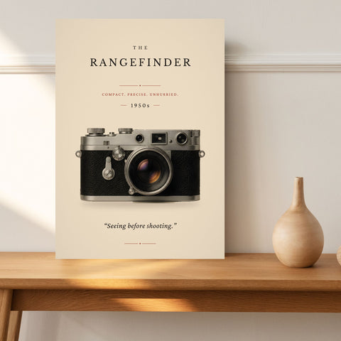 The Rangefinder Poster – Vintage Film Camera Wall Art