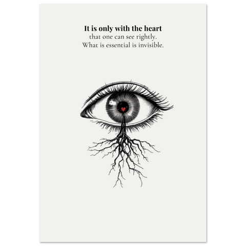 Only With the Heart One Can See Rightly — Eye with Roots Poster