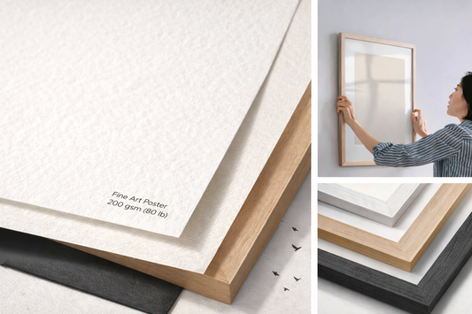 MonoQuote giclée fine art poster print quality – 12-colour printing on FSC certified 200gsm paper