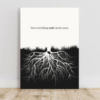 Minimalist Roots Poster – Hidden Depth Conceptual Wall Art