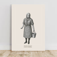 Engraving Art Poster – Quiet Strength Vintage Wall Art