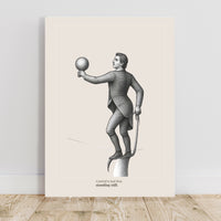 Balancing Figure Poster – Control & Fear Minimalist Wall Art