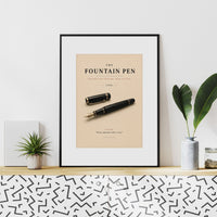 The Fountain Pen Poster – Vintage Writer's Pen Wall Art
