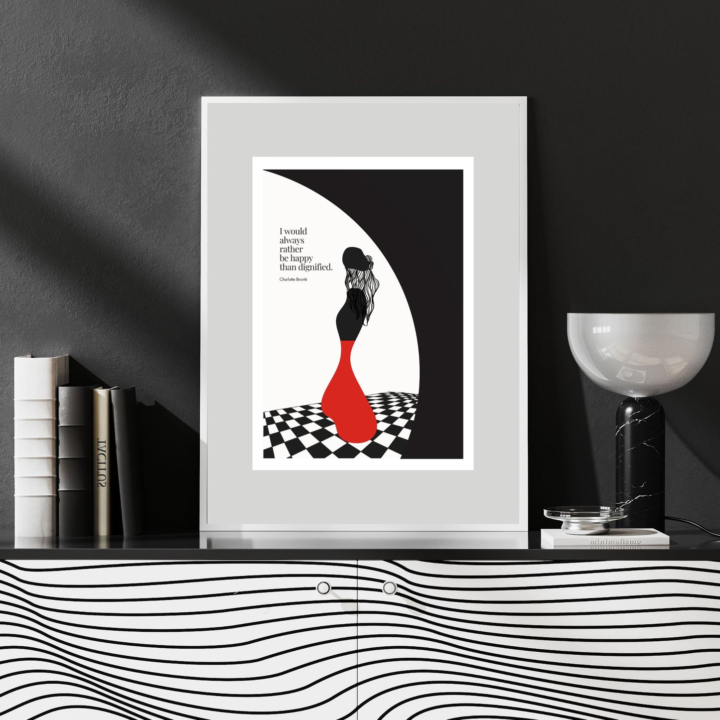 Charlotte Brontë Quote Minimalist Art Print