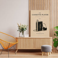 The Cassette Player Poster – 1980s Portable Music Wall Art