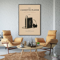 The Cassette Player Poster – 1980s Portable Music Wall Art