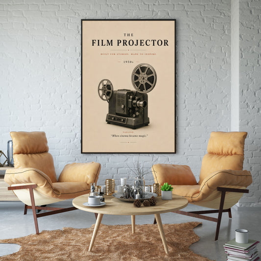 The Film Projector Poster – Vintage Cinema Wall Art