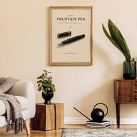 The Fountain Pen Poster – Vintage Writer's Pen Wall Art