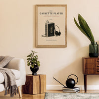 The Cassette Player Poster – 1980s Portable Music Wall Art