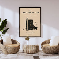 The Cassette Player Poster – 1980s Portable Music Wall Art