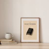 The Pocket Notebook Poster – Vintage Writer's Wall Art