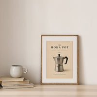 The Moka Pot Poster – Italian Coffee Kitchen Wall Art