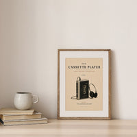 The Cassette Player Poster – 1980s Portable Music Wall Art