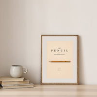 The Pencil Poster – Minimalist Pencil Wall Art for Creatives