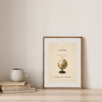 The Globe Poster – Vintage Desk Globe Travel Wall Art