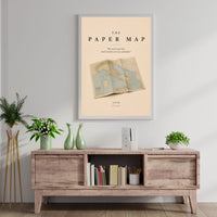 The Paper Map Poster – Vintage Road Map Travel Wall Art