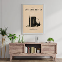 The Cassette Player Poster – 1980s Portable Music Wall Art