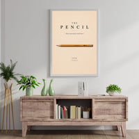 The Pencil Poster – Minimalist Pencil Wall Art for Creatives