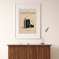 The Cassette Player Poster – 1980s Portable Music Wall Art