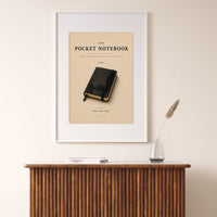 The Pocket Notebook Poster – Vintage Writer's Wall Art