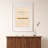 The Pencil Poster – Minimalist Pencil Wall Art for Creatives