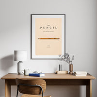 The Pencil Poster – Minimalist Pencil Wall Art for Creatives