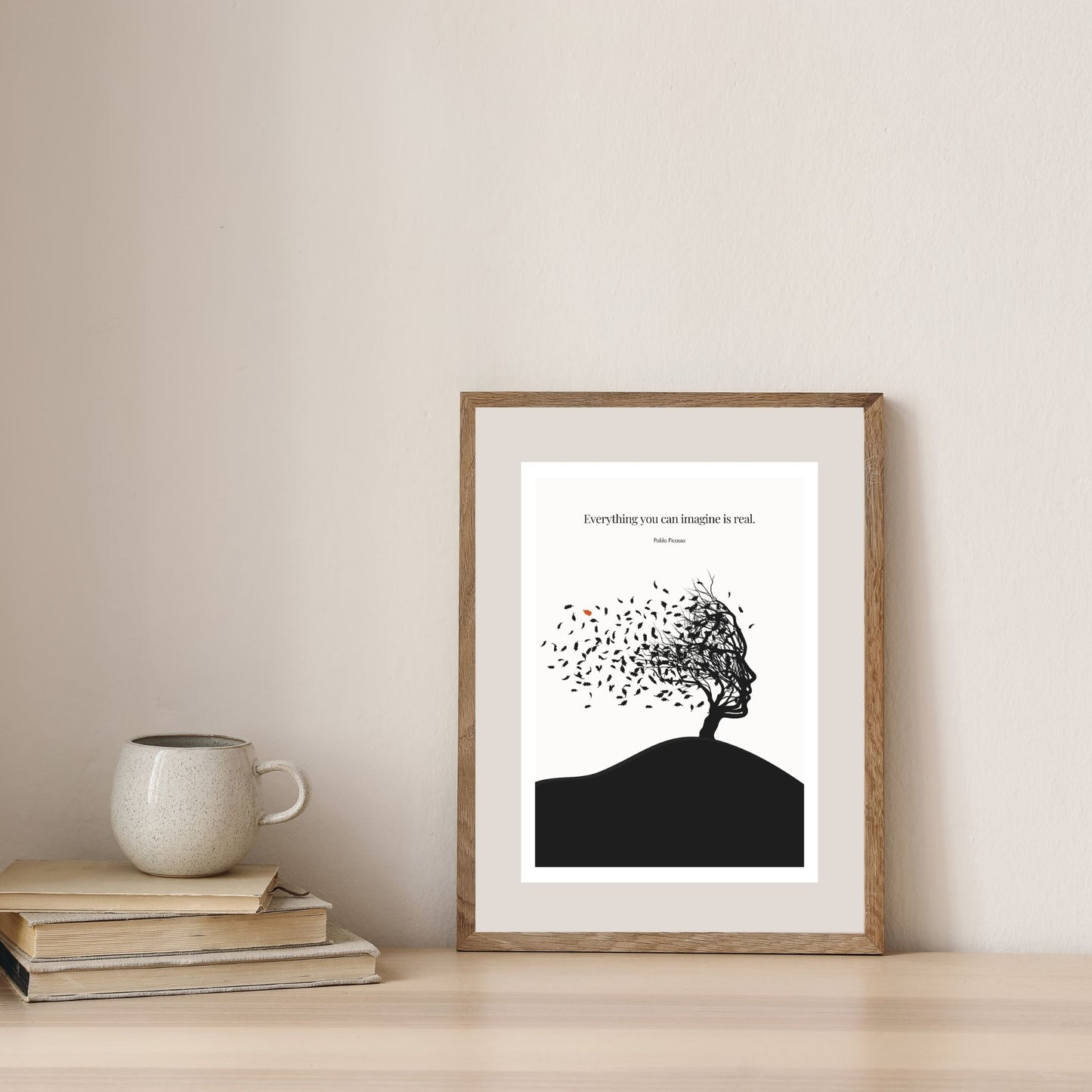 Pablo Picasso Quote Print – "Everything you can imagine is real" Wall Art Poster