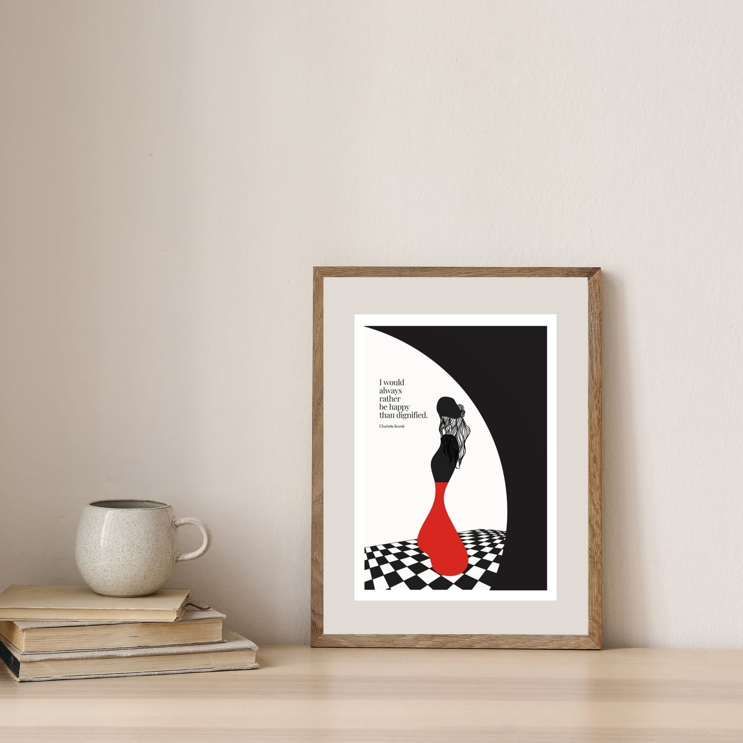 Charlotte Brontë Quote Minimalist Art Print