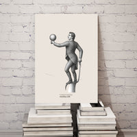 Balancing Figure Poster – Control & Fear Minimalist Wall Art