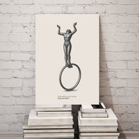 Suspended Figure Poster – "What Holds You Up Can Trap You" Wall Art