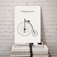 Vintage Bicycle Poster | Minimalist Wall Art Print