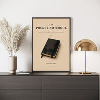 The Pocket Notebook Poster – Vintage Writer's Wall Art