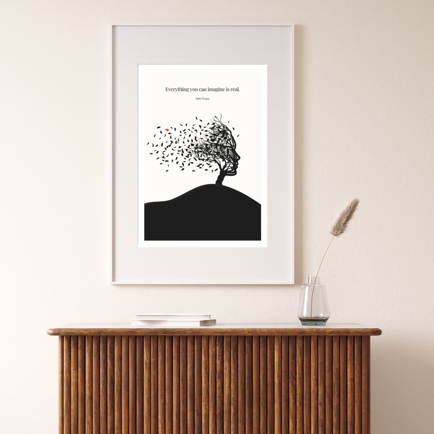 Pablo Picasso Quote Print – "Everything you can imagine is real" Wall Art Poster