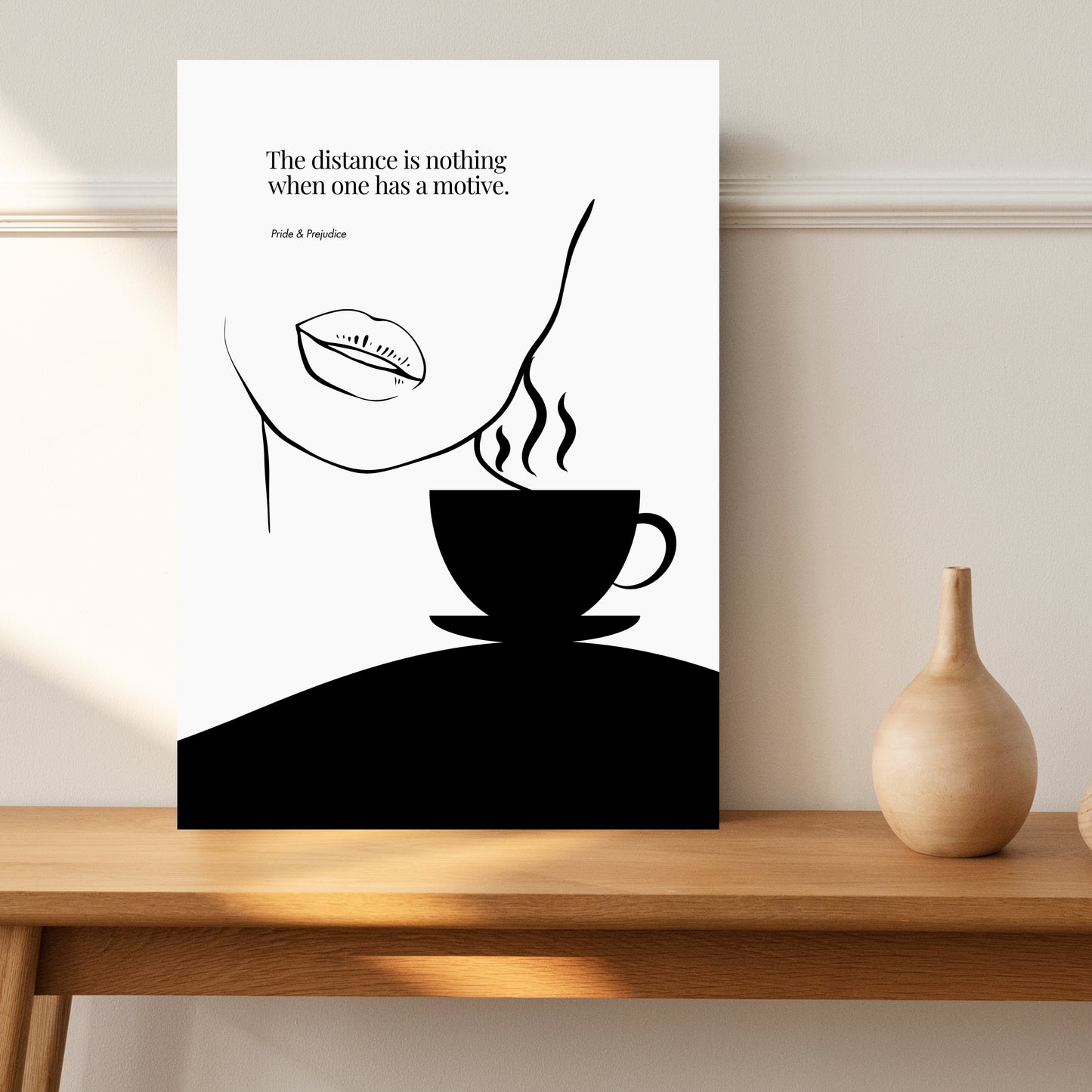 Jane Austen Quote-  Pride & Prejudice Minimalist Poster