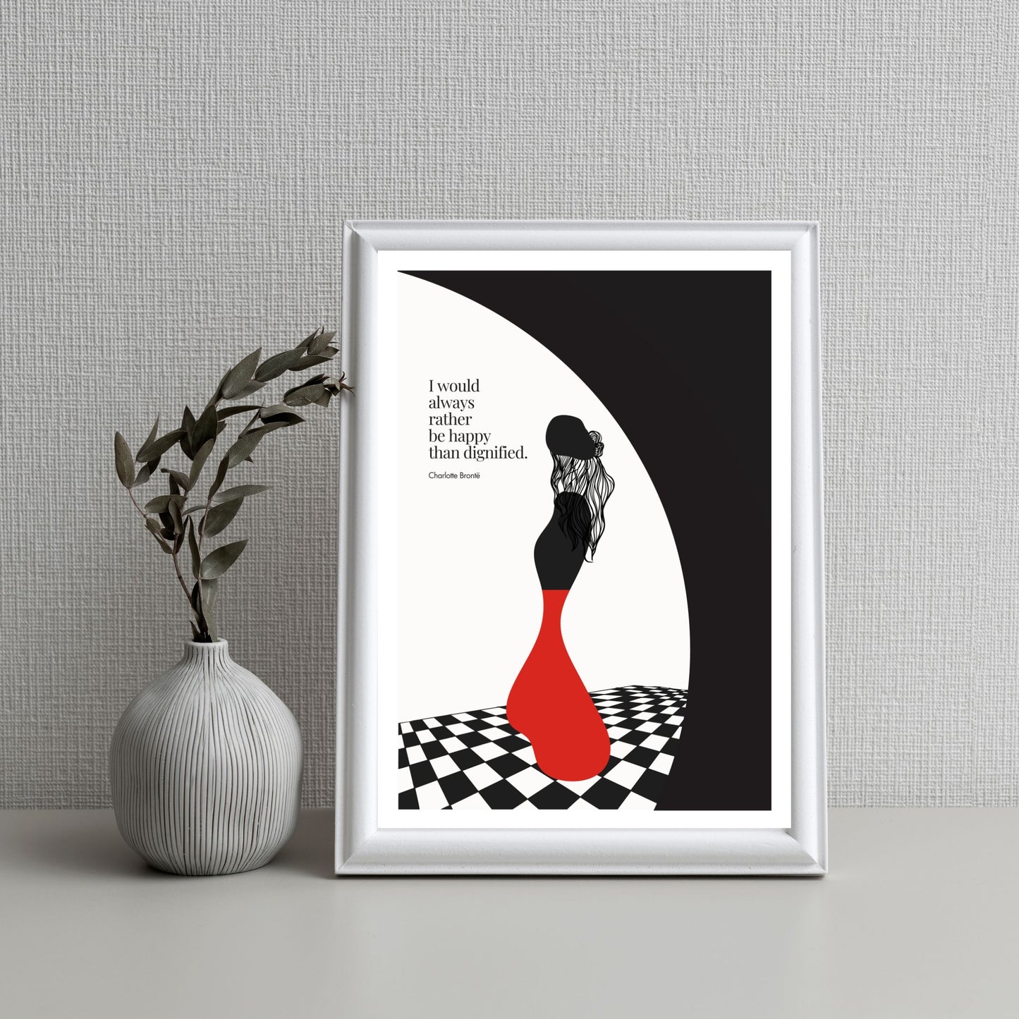 Charlotte Brontë Quote Minimalist Art Print