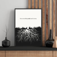 Minimalist Roots Poster – Hidden Depth Conceptual Wall Art