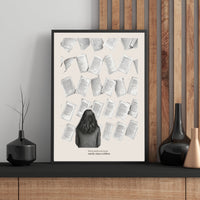 Scattered Pages Poster – "What Mattered Most Rarely Stays Written" Wall Art