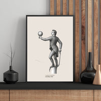 Balancing Figure Poster – Control & Fear Minimalist Wall Art