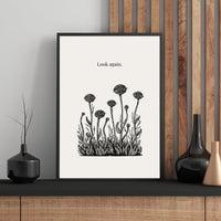 Eye Flower Poster – Surreal Optical Illusion Wall Art