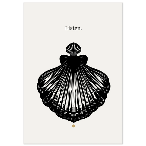 Listen – Minimalist Art Poster