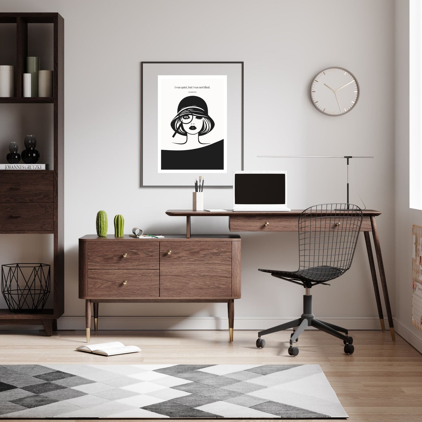 Mansfield Park Quote Print – "I was quiet, but I was not blind" Wall Art Poster