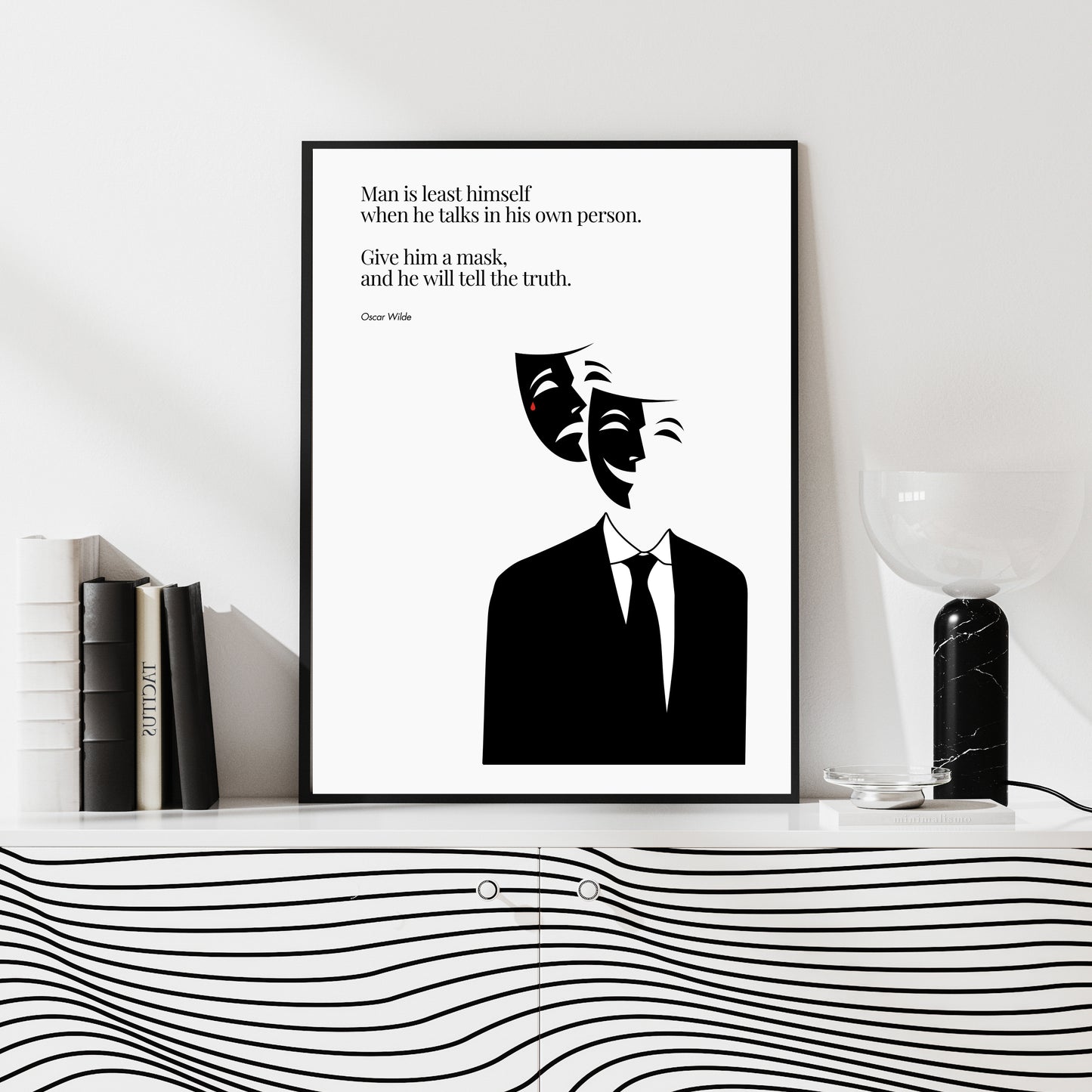 Oscar Wilde Quote Print - Minimalist Poster Wall Art