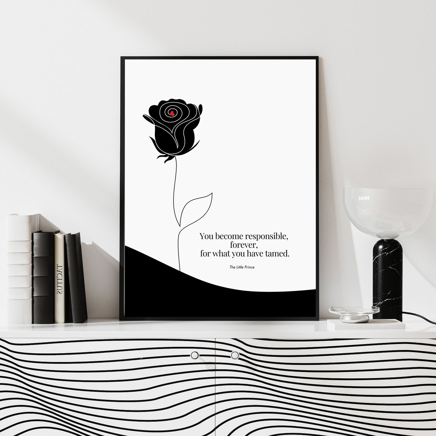 The Little Prince Quote Print -Antoine de Saint-Exupéry Poster