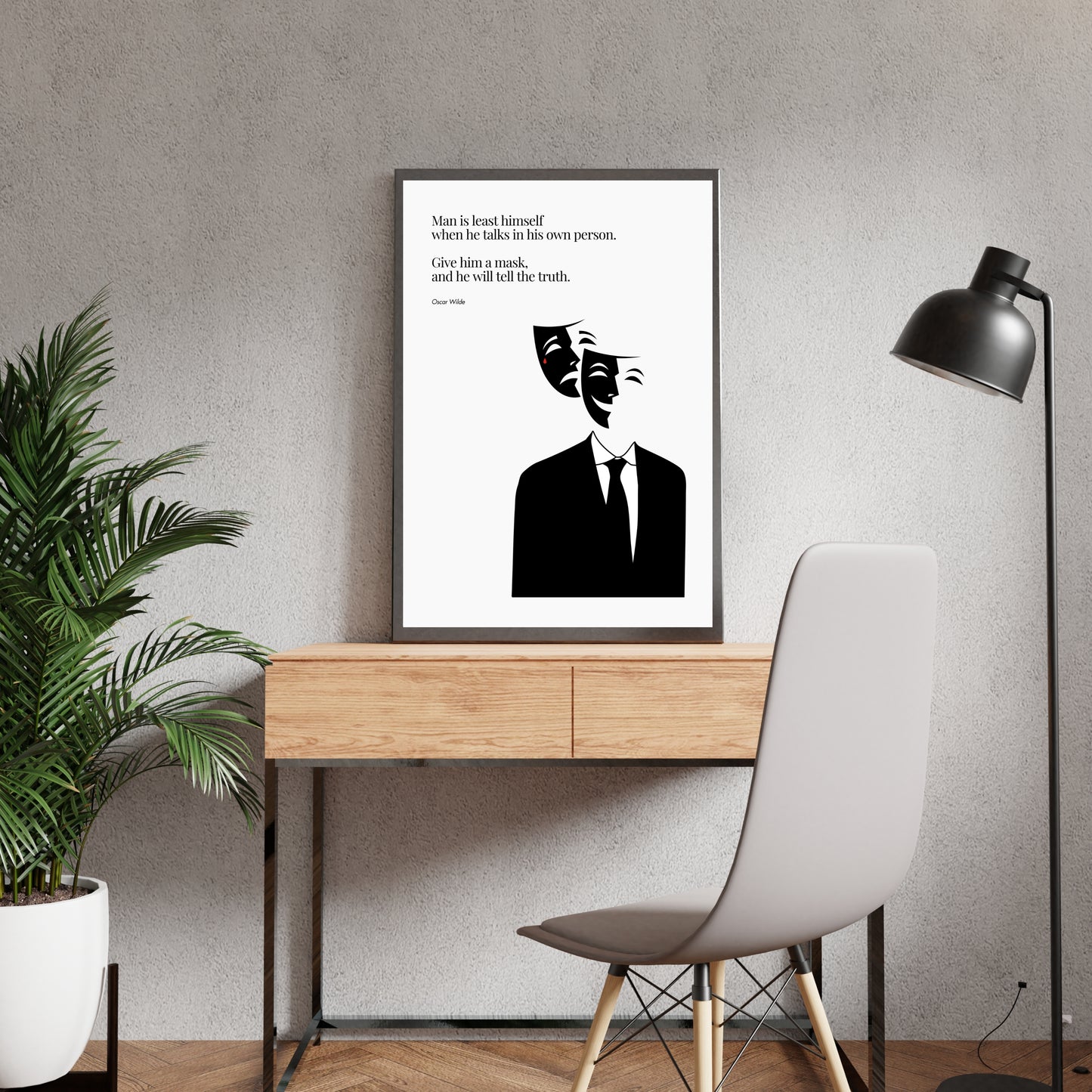 Oscar Wilde Quote Print - Minimalist Poster Wall Art