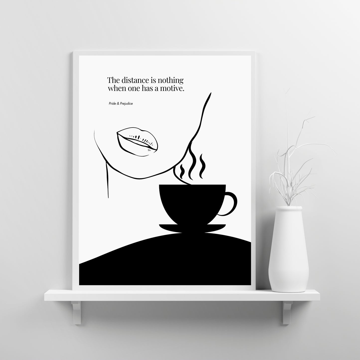 Jane Austen Quote-  Pride & Prejudice Minimalist Poster