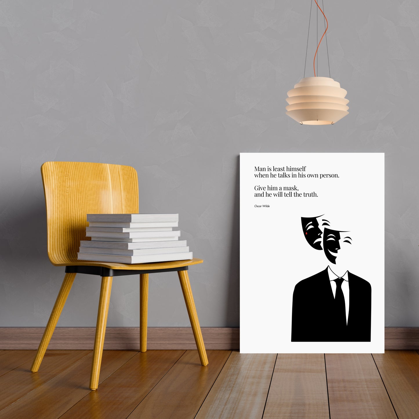 Oscar Wilde Quote Print - Minimalist Poster Wall Art